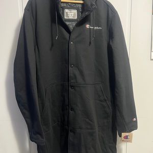 New! CHAMPION Long Winter Stadium Fleece Jacket Sizes Available in all sizes.